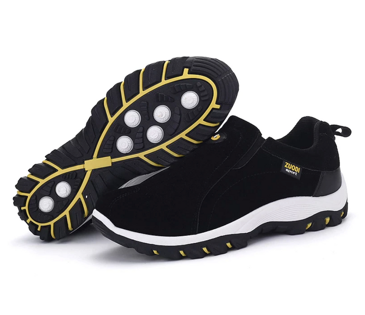 Premium Orthopaedic Hiking Shoes for Men - PathMaster-Black-7-Nora Luxe