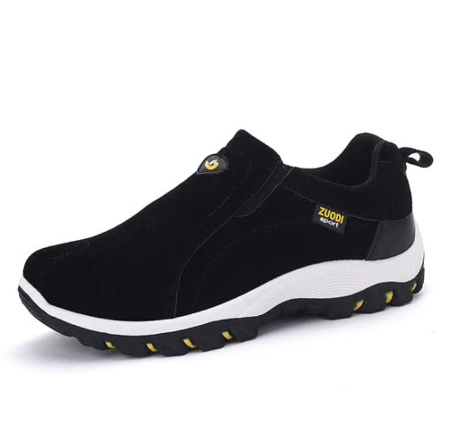 Premium Orthopaedic Hiking Shoes for Men - PathMaster-Black-7-Nora Luxe
