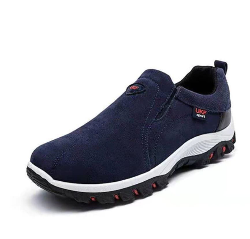 Premium Orthopaedic Hiking Shoes for Men - PathMaster-Blue-7-Nora Luxe