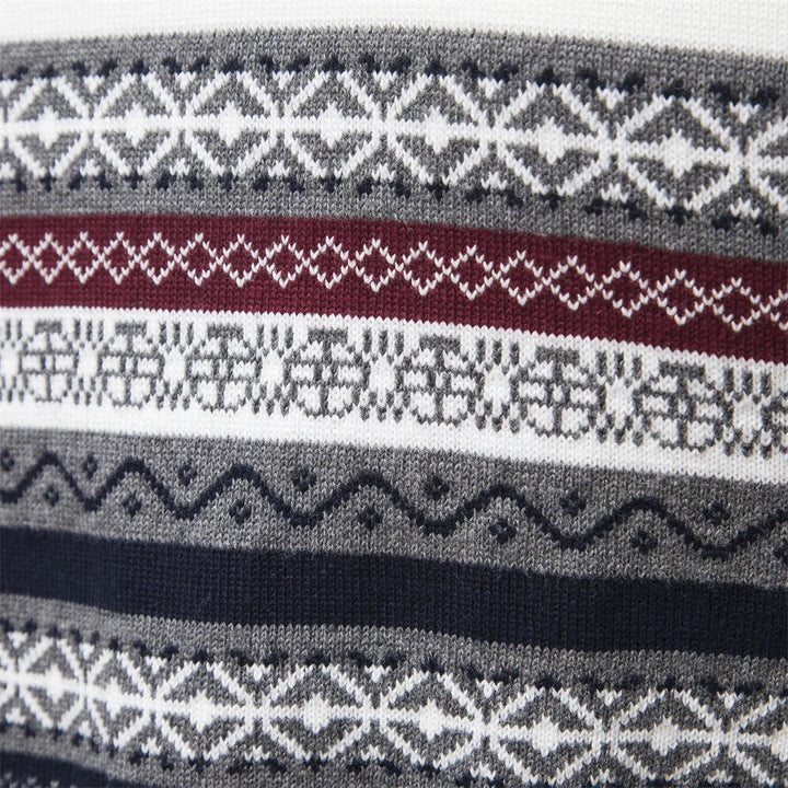 Premium Retro Pattern Sweater - Leo-White-S-Nora Luxe