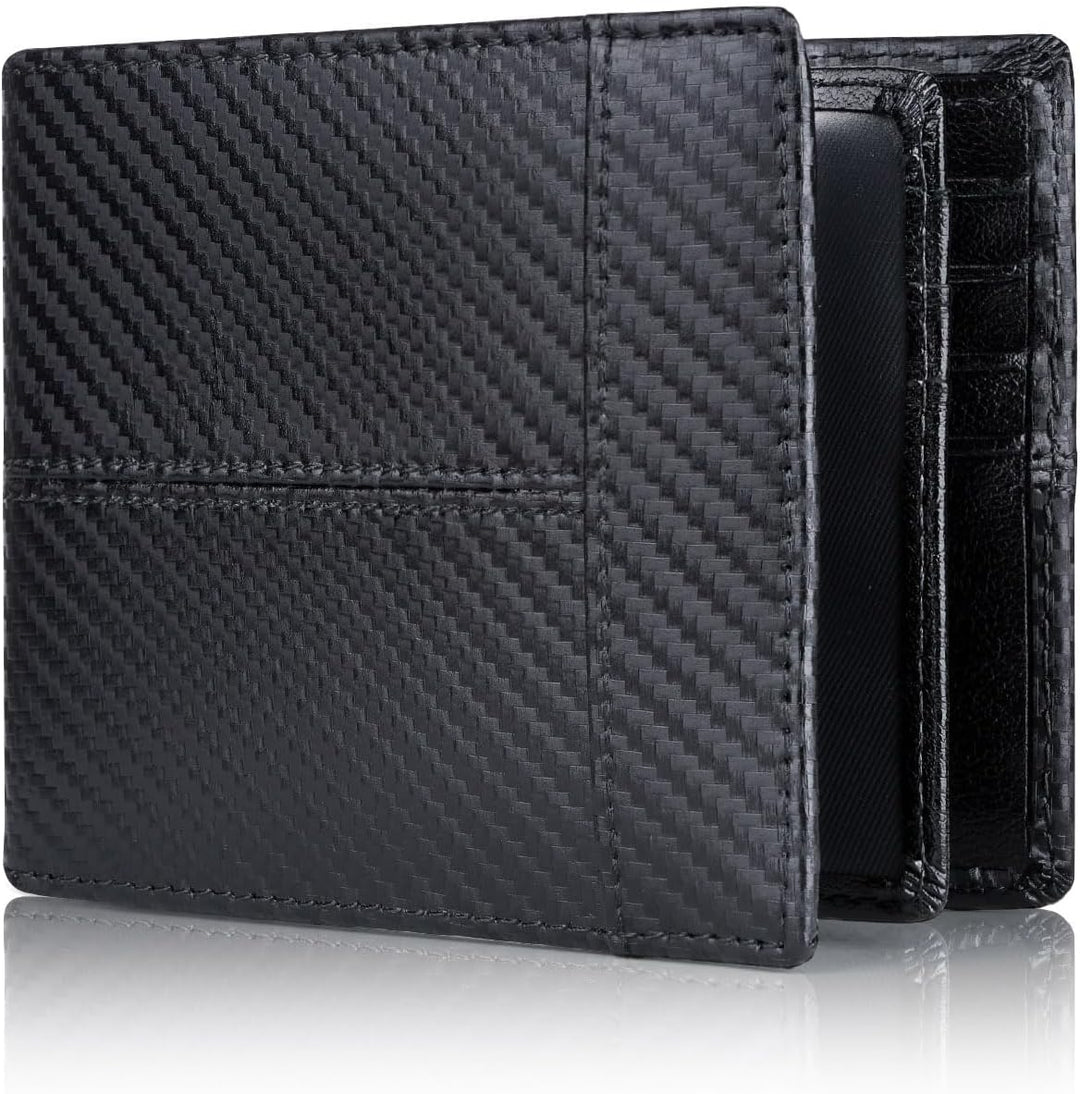 Premium RFID-Blocking Leather Bifold Wallet for Men - SlimArmor-Black 2-Nora Luxe
