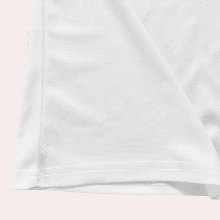 Printed White Polo for Men - Lucas-S-Nora Luxe