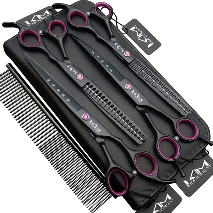 Professional Dog Grooming Scissors Trim Set - PrecisionPaw-Nora Luxe