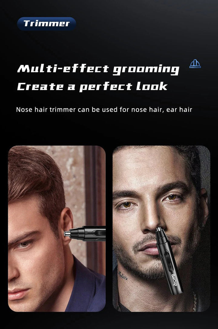 PROFESSIONAL PAINLESS NOSE & EAR HAIR TRIMMER FOR MEN AND WOMEN - RECHARGEABLE-Nora Luxe