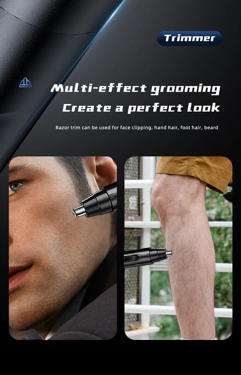 PROFESSIONAL PAINLESS NOSE & EAR HAIR TRIMMER FOR MEN AND WOMEN - RECHARGEABLE-Nora Luxe