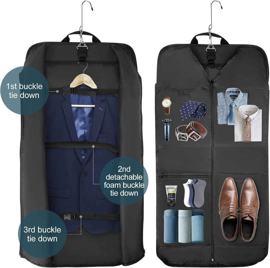 Foldable Waterproof Travel Garment Bag – Carry-On Suit Organiser with Strap
