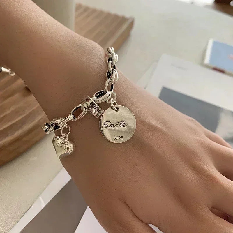 Punk Passion Silver Cuff Bracelet | Bold Fashion Statement-Nora Luxe