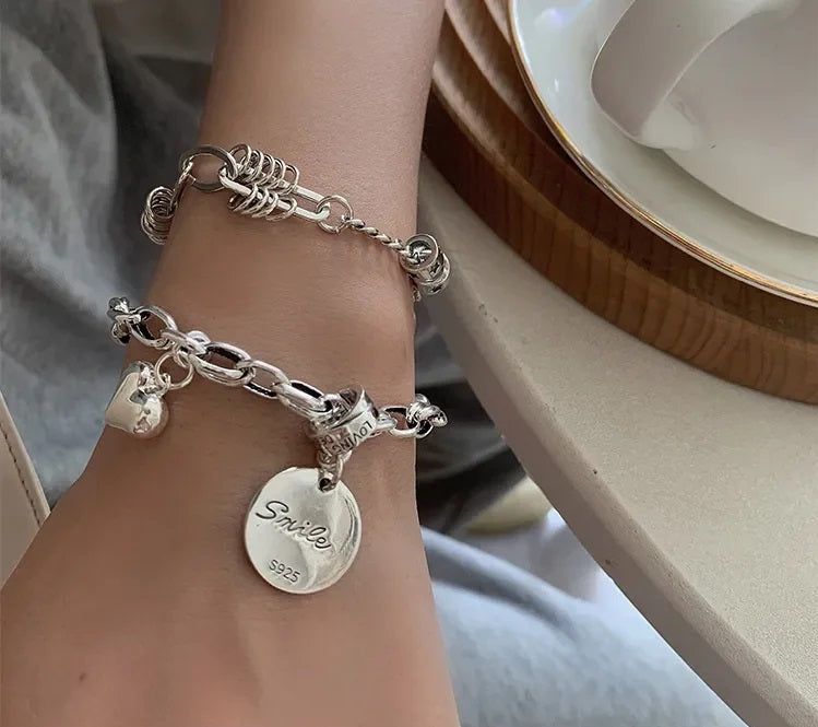 Punk Passion Silver Cuff Bracelet | Bold Fashion Statement-Nora Luxe