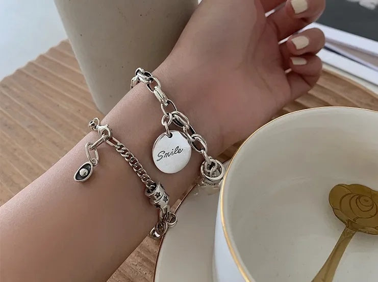 Punk Passion Silver Cuff Bracelet | Bold Fashion Statement-Nora Luxe