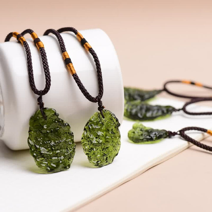 Purification Green Moldavite Necklace - Alina-Necklace + Natural Stone-3-5g-Nora Luxe