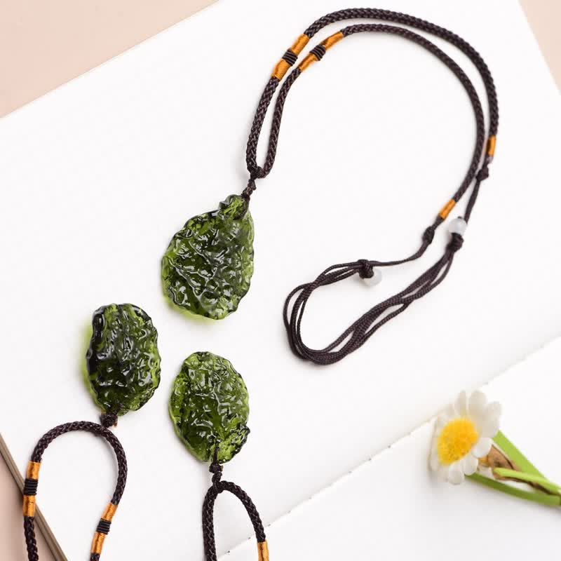 Purification Green Moldavite Necklace - Alina-Necklace + Natural Stone-3-5g-Nora Luxe
