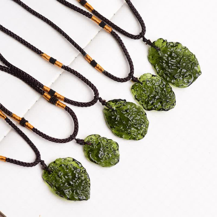 Purification Green Moldavite Necklace - Alina-Necklace + Natural Stone-3-5g-Nora Luxe