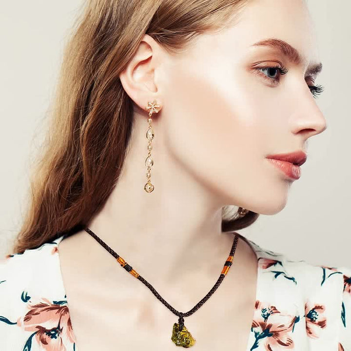 Purification Green Moldavite Necklace - Alina-Necklace + Natural Stone-3-5g-Nora Luxe