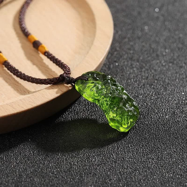 Purification Green Moldavite Necklace - Alina-Necklace + Natural Stone-3-5g-Nora Luxe