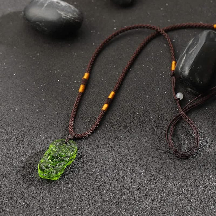 Purification Green Moldavite Necklace - Alina-Necklace + Natural Stone-3-5g-Nora Luxe