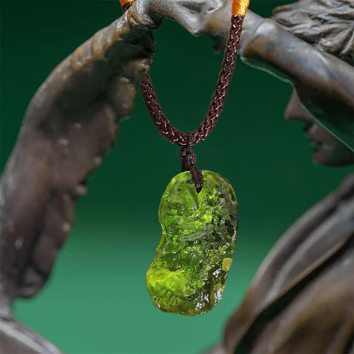 Purification Green Moldavite Necklace - Alina-Necklace + Natural Stone-3-5g-Nora Luxe