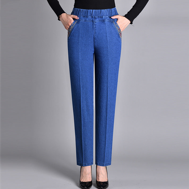 Push-up Jeans - Ella with warm inner lining and perfect fit!-Light blue (without lining)-XL-Nora Luxe