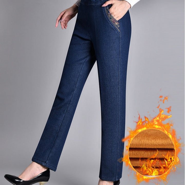 Push-up Jeans - Ella with warm inner lining and perfect fit!-Light blue (without lining)-XL-Nora Luxe