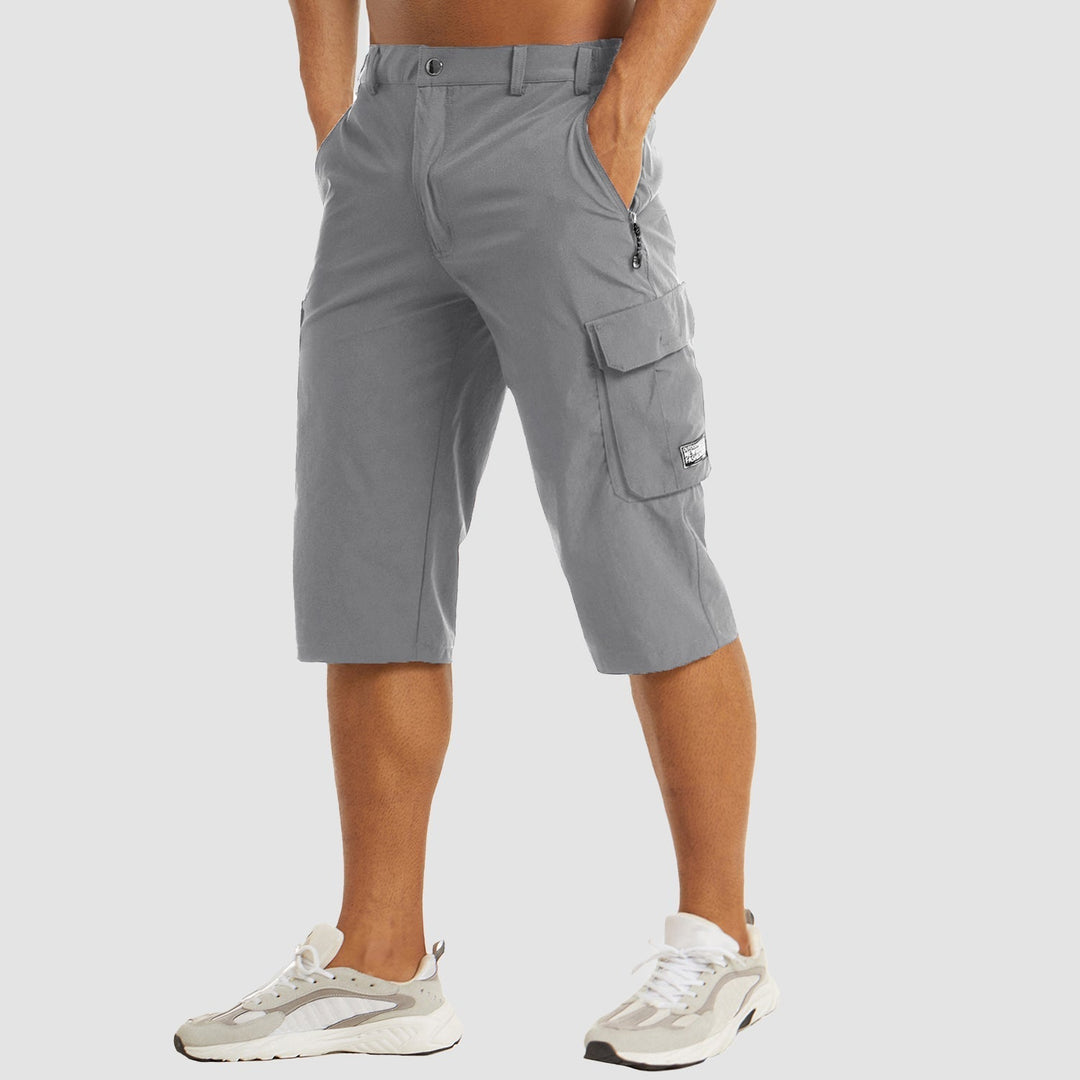 Quick-Drying Cargo Shorts for Men – Rowan-Light grey-S-The Livary