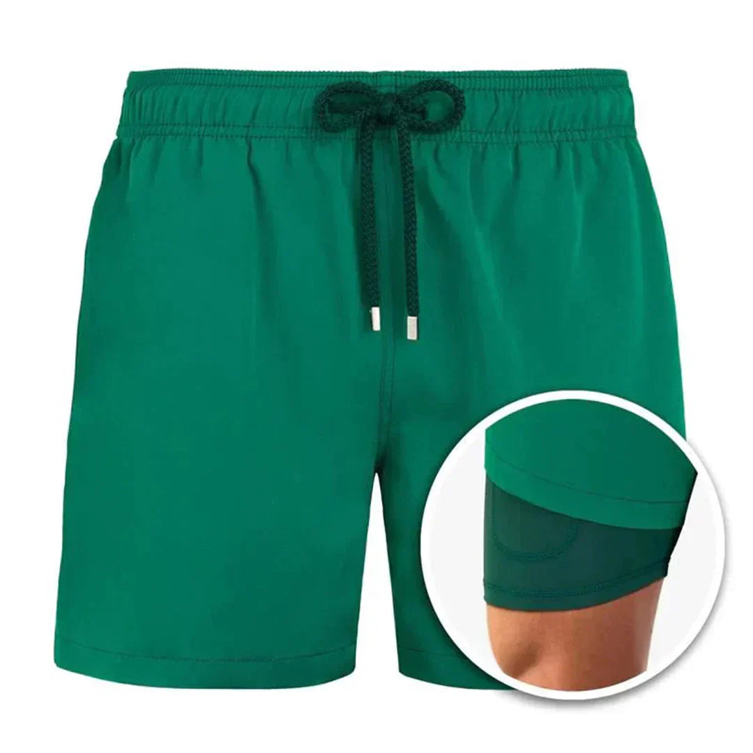 Quick-Drying Men's Swim Shorts with Modern Fit – Dario-Green-S-State of Style
