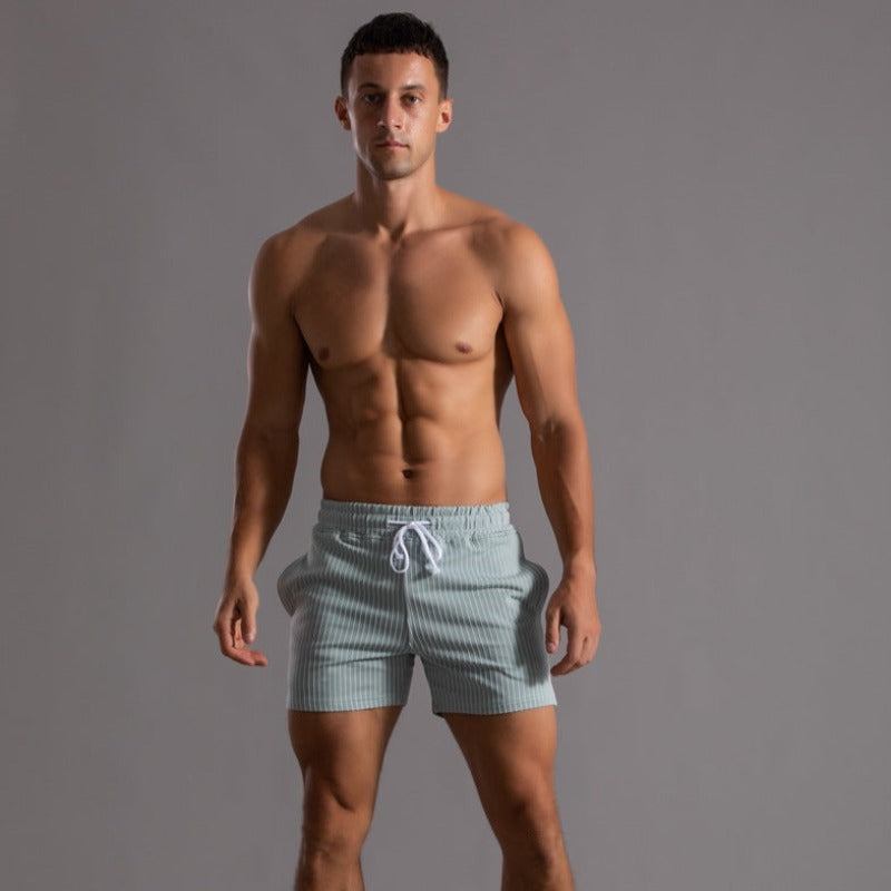 Quick-drying & Stylish Men's Swim Shorts made from Ripstop Polyester – Niko-Green-XS-Nora Luxe