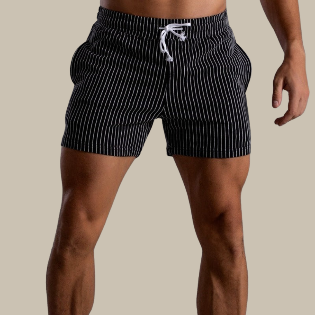 Quick-drying & Stylish Men's Swim Shorts made from Ripstop Polyester – Niko-Green-XS-Nora Luxe