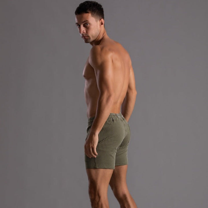 Quick-drying & Stylish Men's Swim Shorts made from Ripstop Polyester – Niko-Green-XS-Nora Luxe