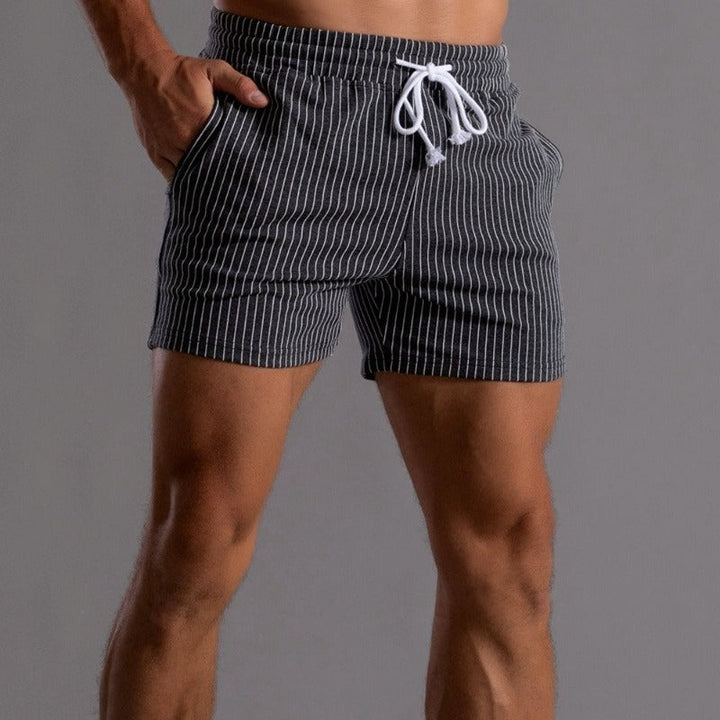Quick-drying & Stylish Men's Swim Shorts made from Ripstop Polyester – Niko-Grey-XS-Nora Luxe