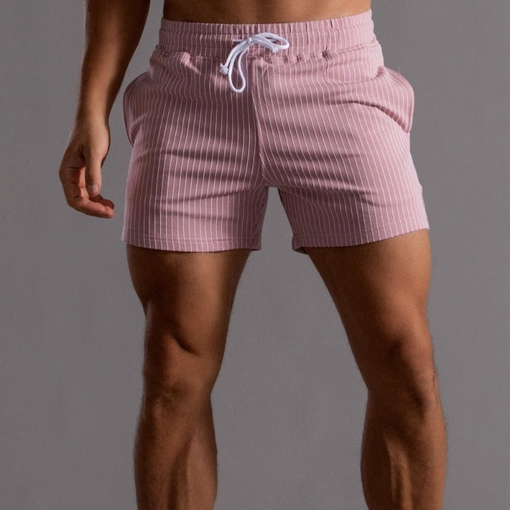 Quick-drying & Stylish Men's Swim Shorts made from Ripstop Polyester – Niko-Pink-XS-Nora Luxe