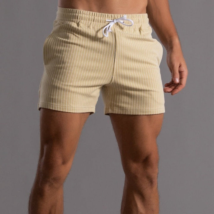 Quick-drying & Stylish Men's Swim Shorts made from Ripstop Polyester – Niko-Yellow-XS-Nora Luxe