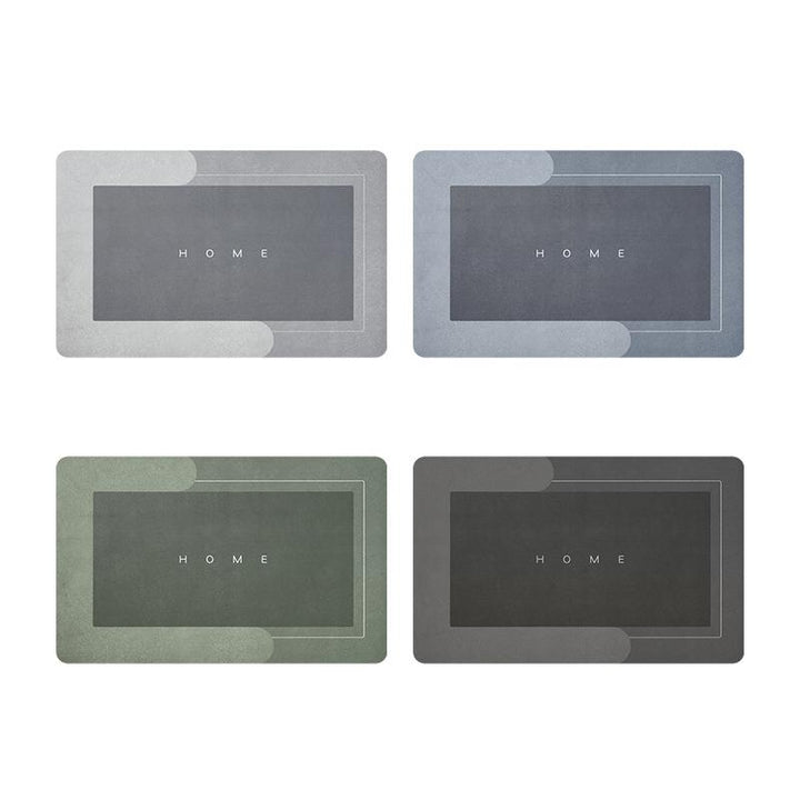 Quick-drying, Super Absorbent Bath Mat - AquaComfort-Blue-Oval-15.75*31.49 inches-Nora Luxe