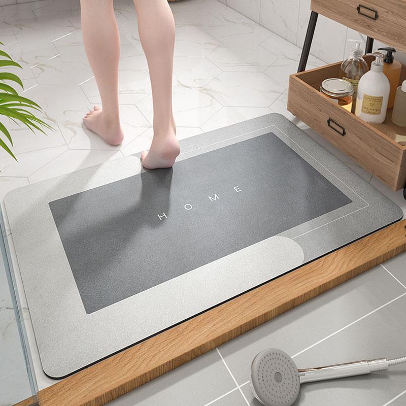 Quick-drying, Super Absorbent Bath Mat - AquaComfort-Blue-Oval-15.75*31.49 inches-Nora Luxe