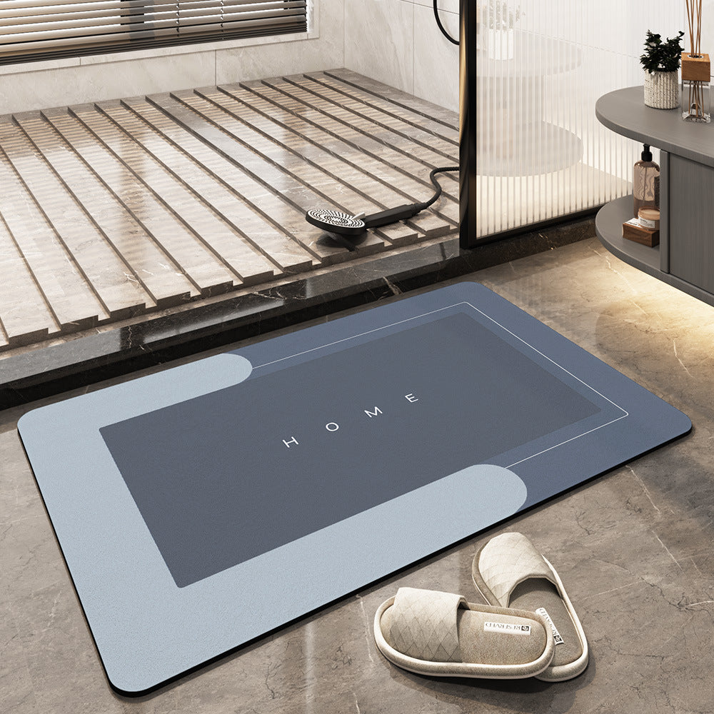 Quick-drying, Super Absorbent Bath Mat - AquaComfort-Blue-Rectangle-15.75*31.49 inches-Nora Luxe