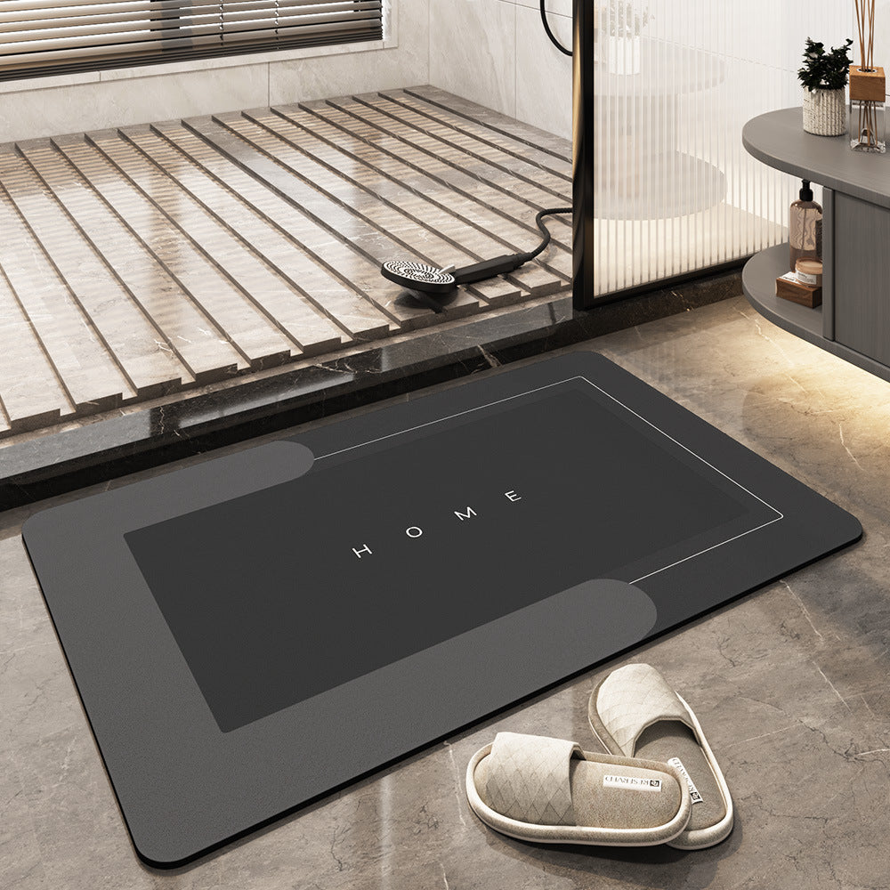 Quick-drying, Super Absorbent Bath Mat - AquaComfort-Dark Gray-Rectangle-15.75*31.49 inches-Nora Luxe