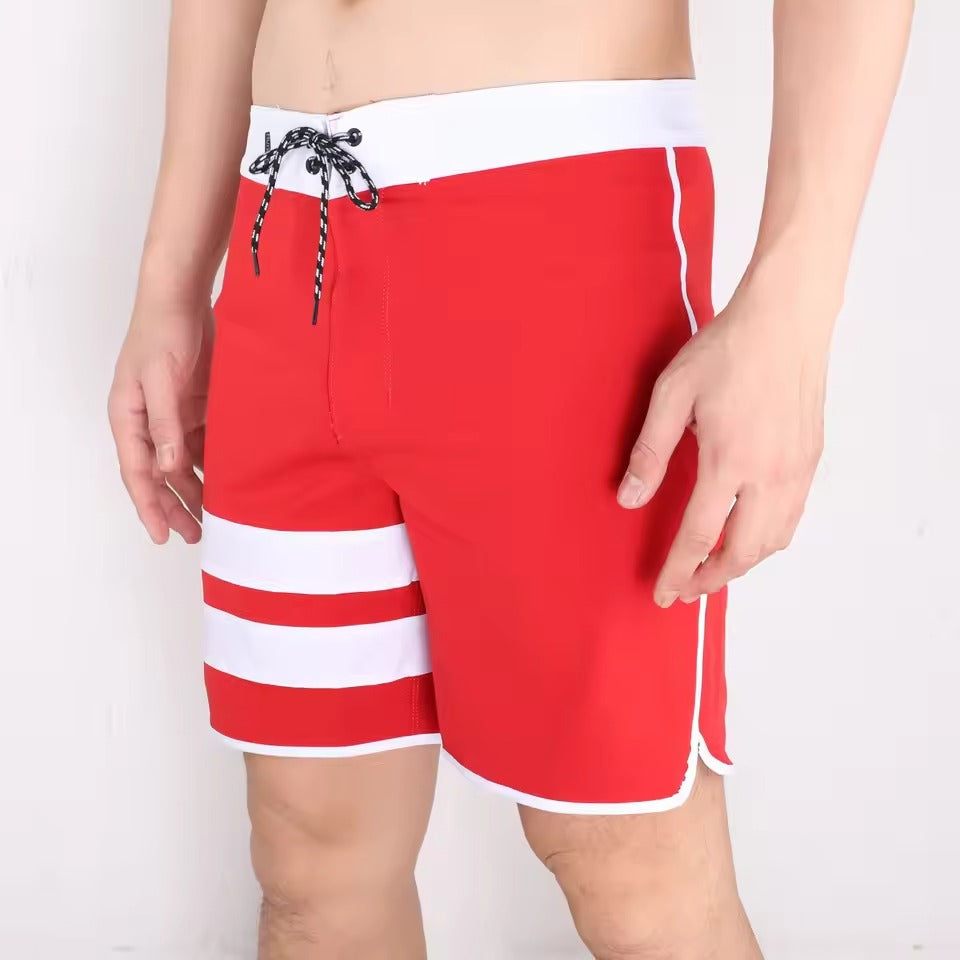 Quick-drying & Water-repellent Men's Surf Shorts - Lennox-Red-S-Nora Luxe