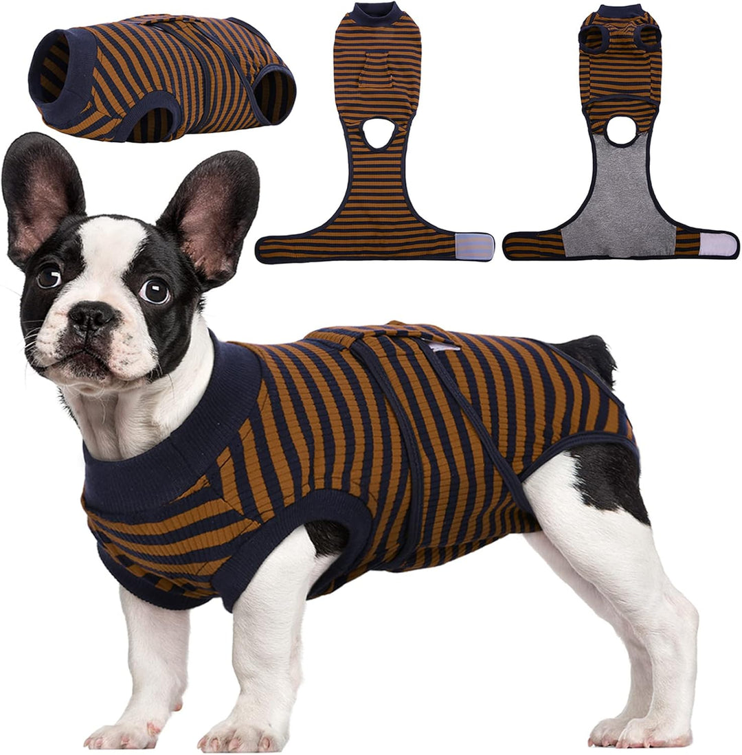 Quick Recovery Suit for Pets – Healing After Surgery-Brown-XS-Nora Luxe