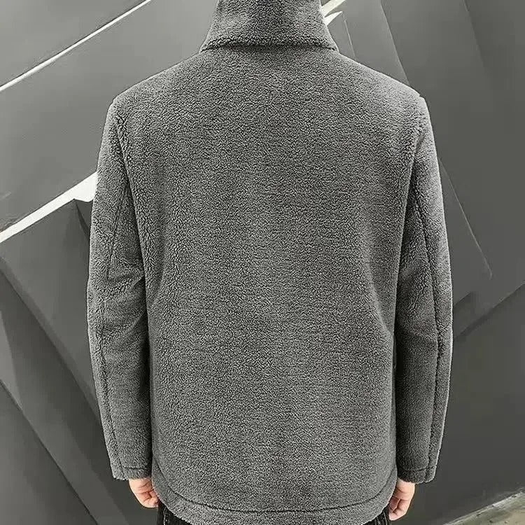 Quilted fleece jacket with a stand-up collar - Arden-Brown without a pocket-M-Nora Luxe