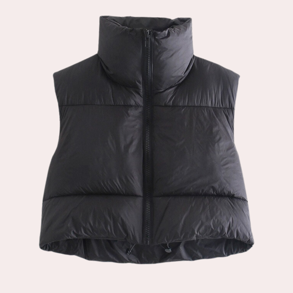Quilted Short Women's Bodywarmer - Liora-Black-XS-Nora Luxe