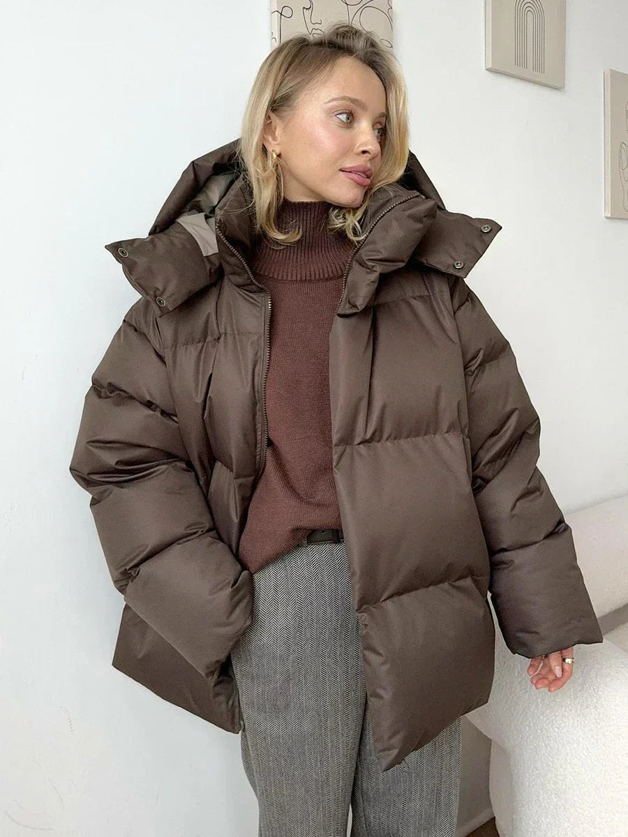 Quilted Winter Coat for Women - Elyssa-Brown-S-Nora Luxe