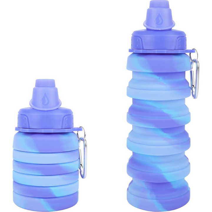 Rainbow Collapsible Water Bottle-Purple Blue-Nora Luxe