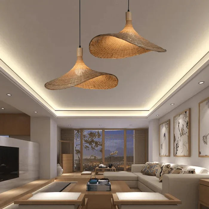 Rattan Pendant Lamp - RusticWeave-S-Nora Luxe