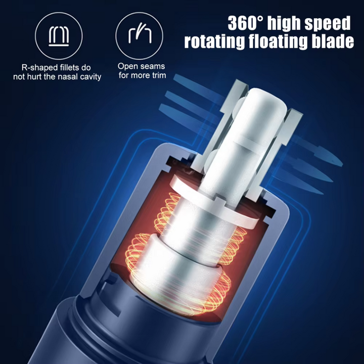 Rechargeable Nose and Ear Trimmer - Painless Facial Care-Black-Nora Luxe