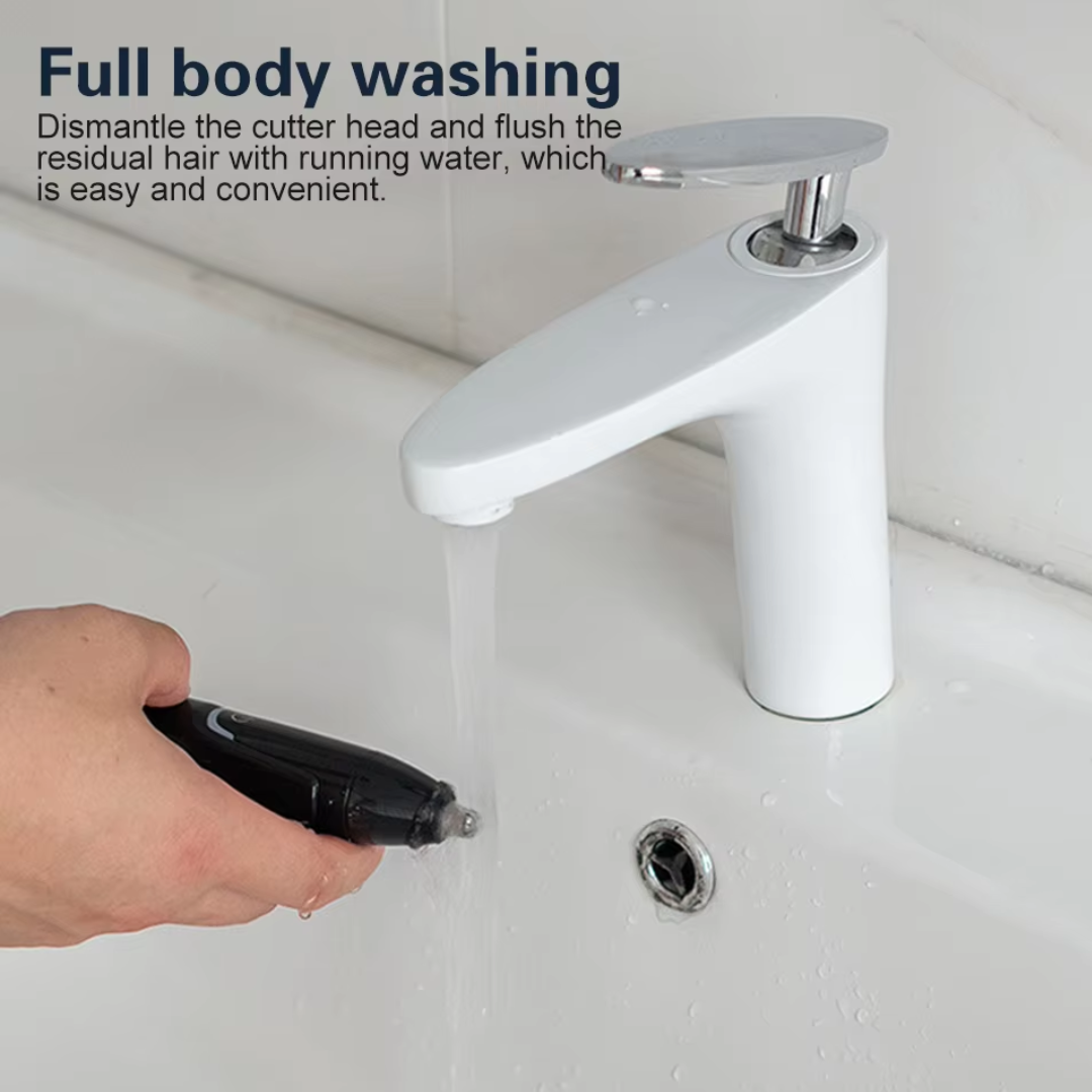 Rechargeable Nose and Ear Trimmer - Painless Facial Care-Black-Nora Luxe