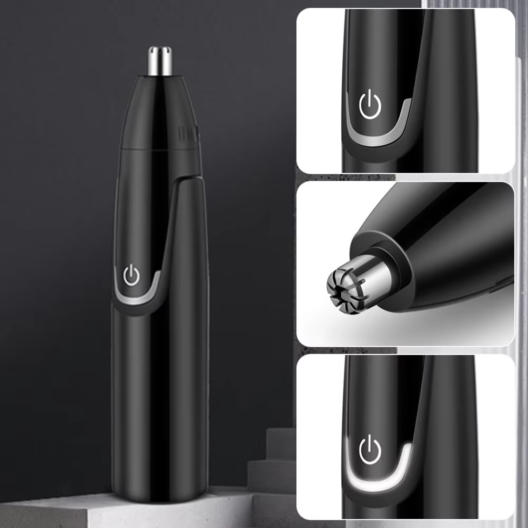 Rechargeable Nose and Ear Trimmer - Painless Facial Care-Black-Nora Luxe