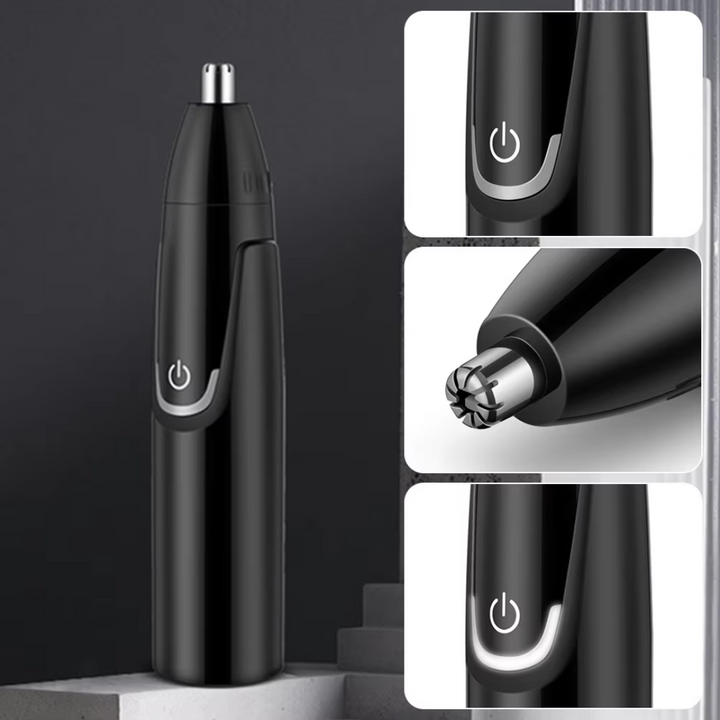 Rechargeable Nose and Ear Trimmer - Painless Facial Care-Black-Nora Luxe