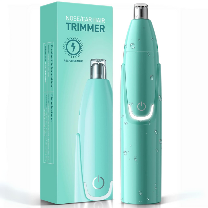 Rechargeable Nose and Ear Trimmer - Painless Facial Care-Green-Nora Luxe