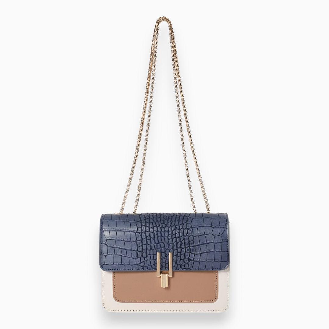 Rectangular Flap Bag - Amélie-Dark blue-Nora Luxe