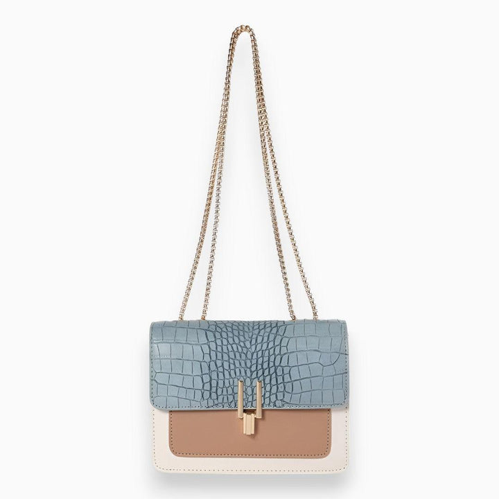 Rectangular Flap Bag - Amélie-Light blue-Nora Luxe