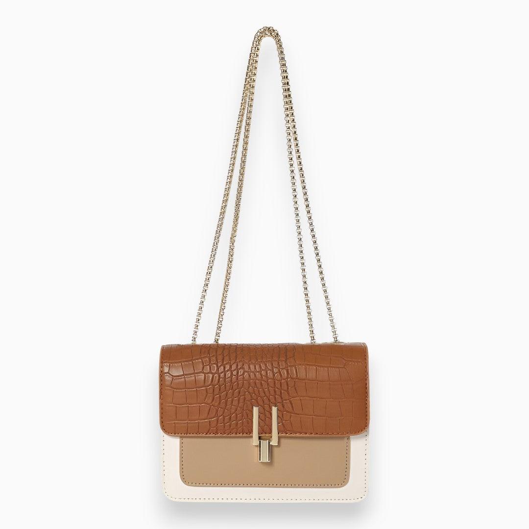 Rectangular Flap Bag - Amélie-Light brown-Nora Luxe