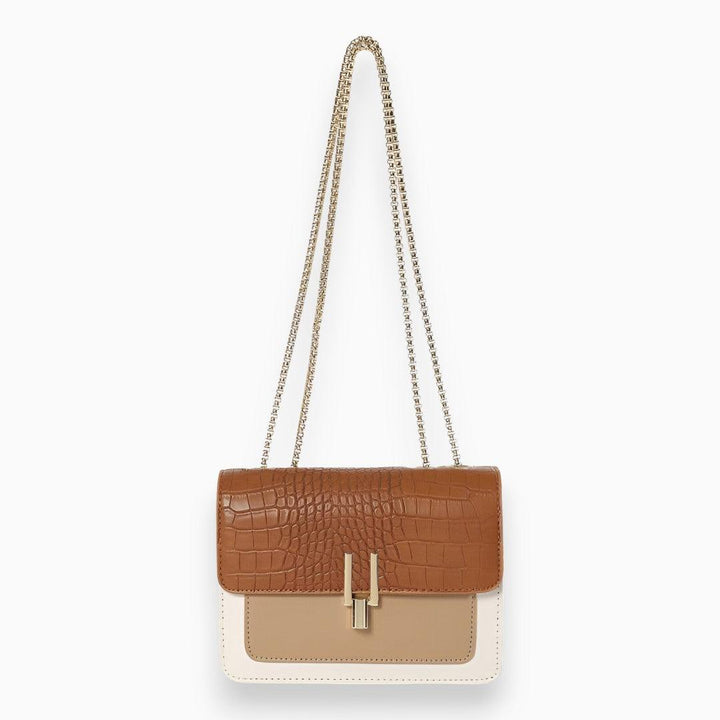 Rectangular Flap Bag - Amélie-Light brown-Nora Luxe